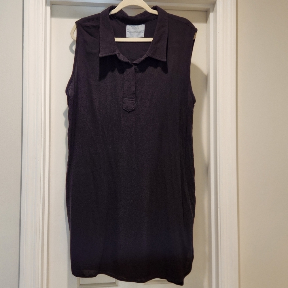 Tonlé Women’s Sleeveless Collared Dress Extra large Minimalist Sustainable